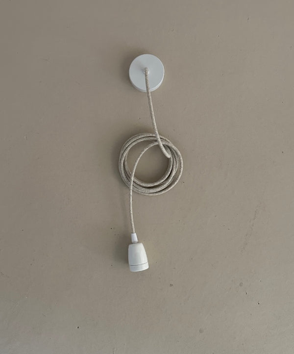 PENDANT LIGHTING CABLE KIT IN WHITE & BEIGE 7MM