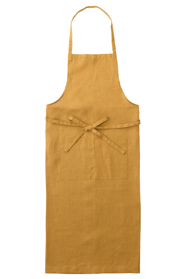 LINEN APRON IN ACHRE