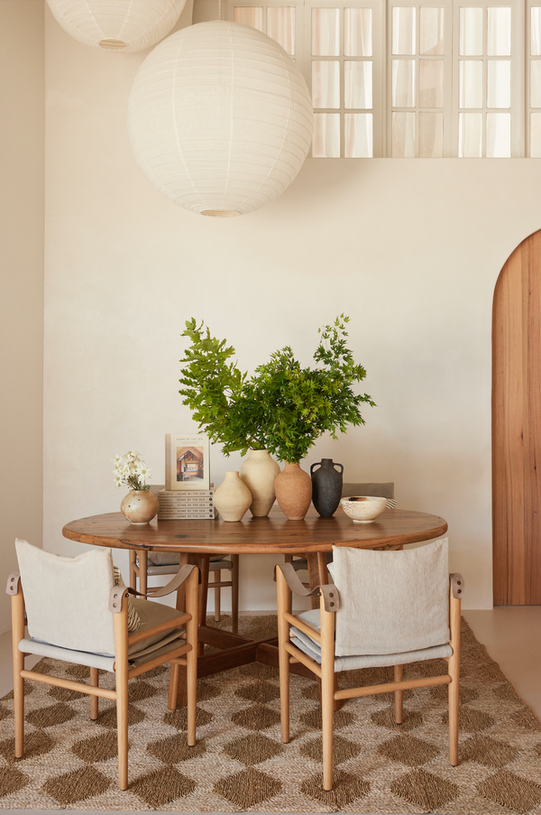 CLOUD LINEN ROUND PENDANT IN IVORY