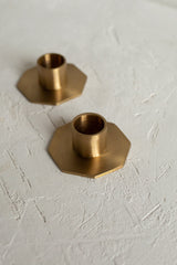 BRASS GEOMETRIC CANDLEHOLDER - 1