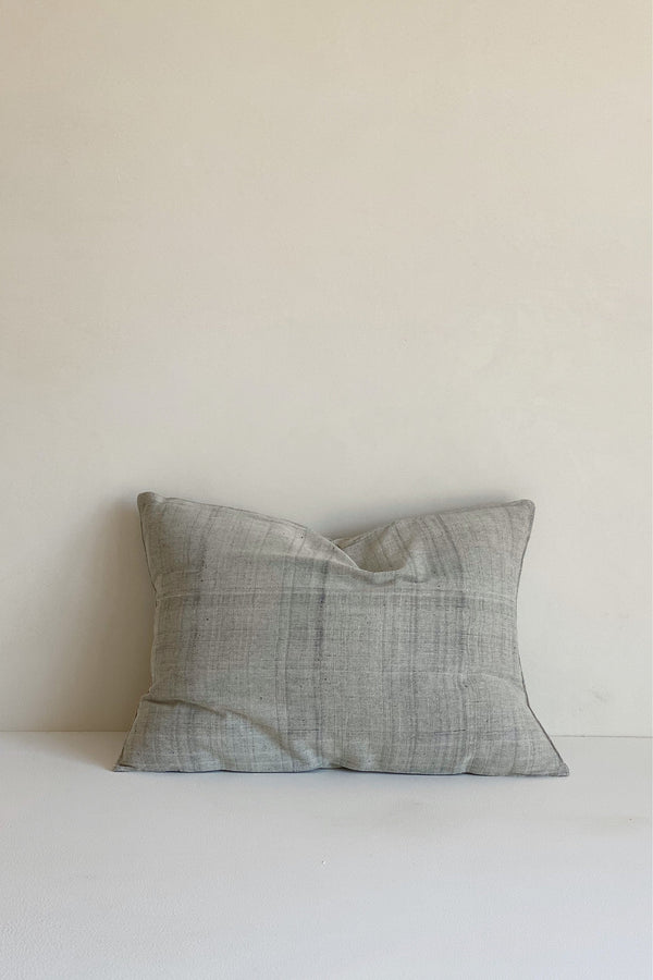 HANDWOVEN COTTON CUSHION - GREY LARGE RECTANGLE | Imprint House